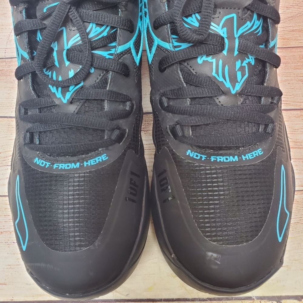 PUMA Mens Size 11.5 MB.01 Buzz City LaMelo Ball Black/Blue Atoll Basketball - Picture 4 of 16